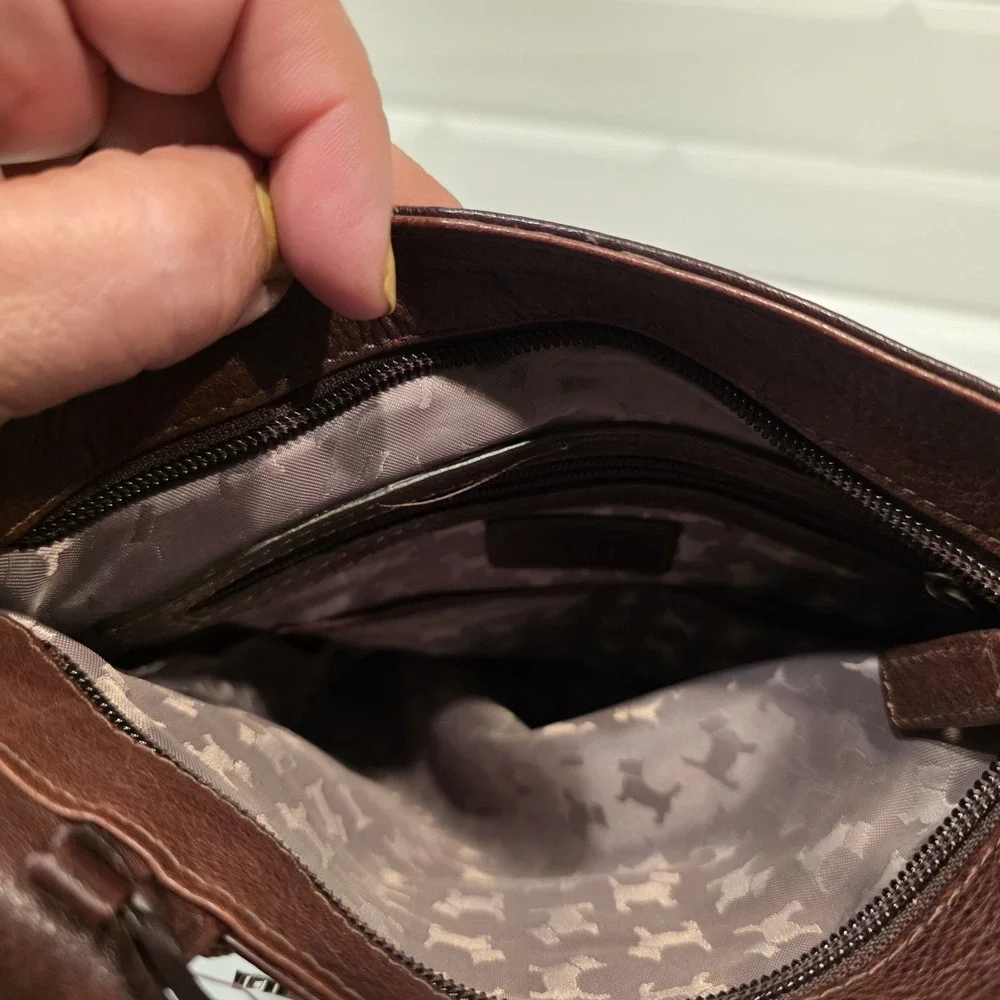 Radley London Womens Pockets Icon Leather Crossbody Bag In‎ Brown Purse